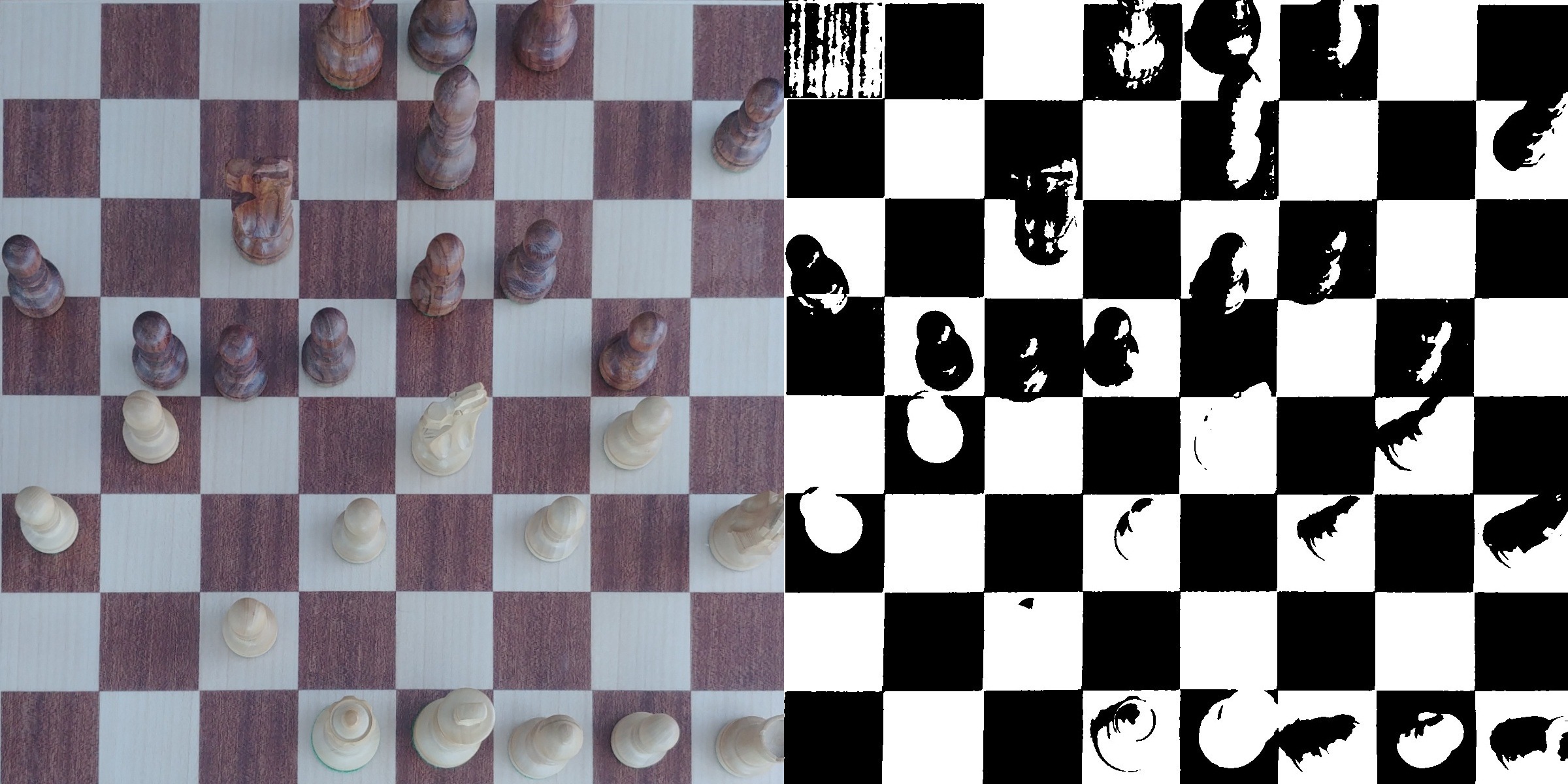 Шахматы на питоне. Бинаризация изображения. Картинки для OPENCV. Алгоритм для робота шахматная доска. Бинаризация методом Оцу.
